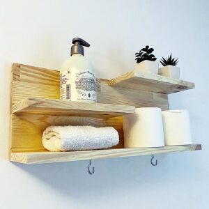 Drewniana Półka Łazienkowa – Organizer na Ręczniki i Akcesoria Drewniana Półka Łazienkowa – Organizer na Ręczniki i Akcesoria