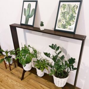 Duży drewniany kwietnik z litego drewna – stojak na kwiaty, półka ogrodowa Duży drewniany kwietnik z litego drewna – stojak na kwiaty, półka ogrodowa