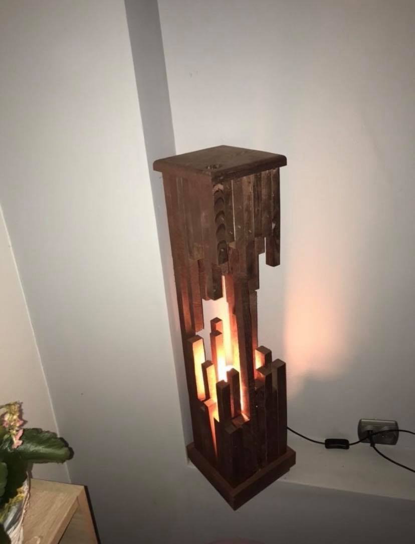 Nowoczesna Drewniana Lampa - Naturalne Oświetlenie z Litego Drewna - obrazek 5