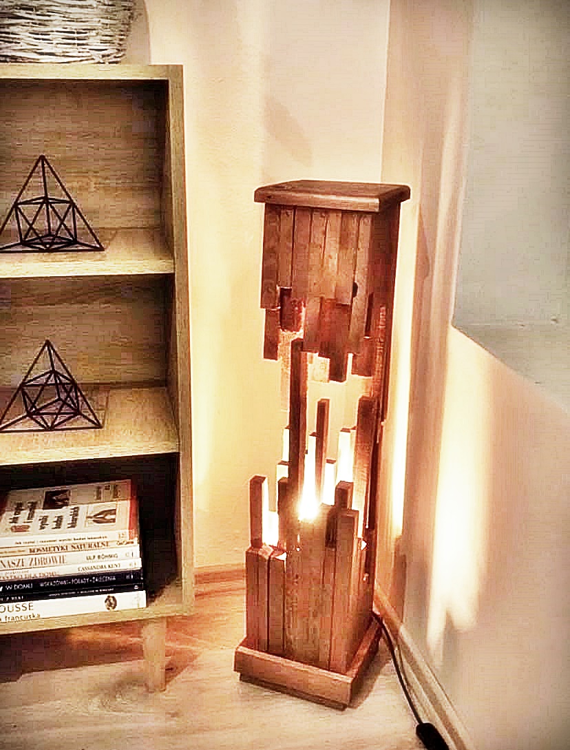 Nowoczesna Drewniana Lampa - Naturalne Oświetlenie z Litego Drewna - obrazek 7