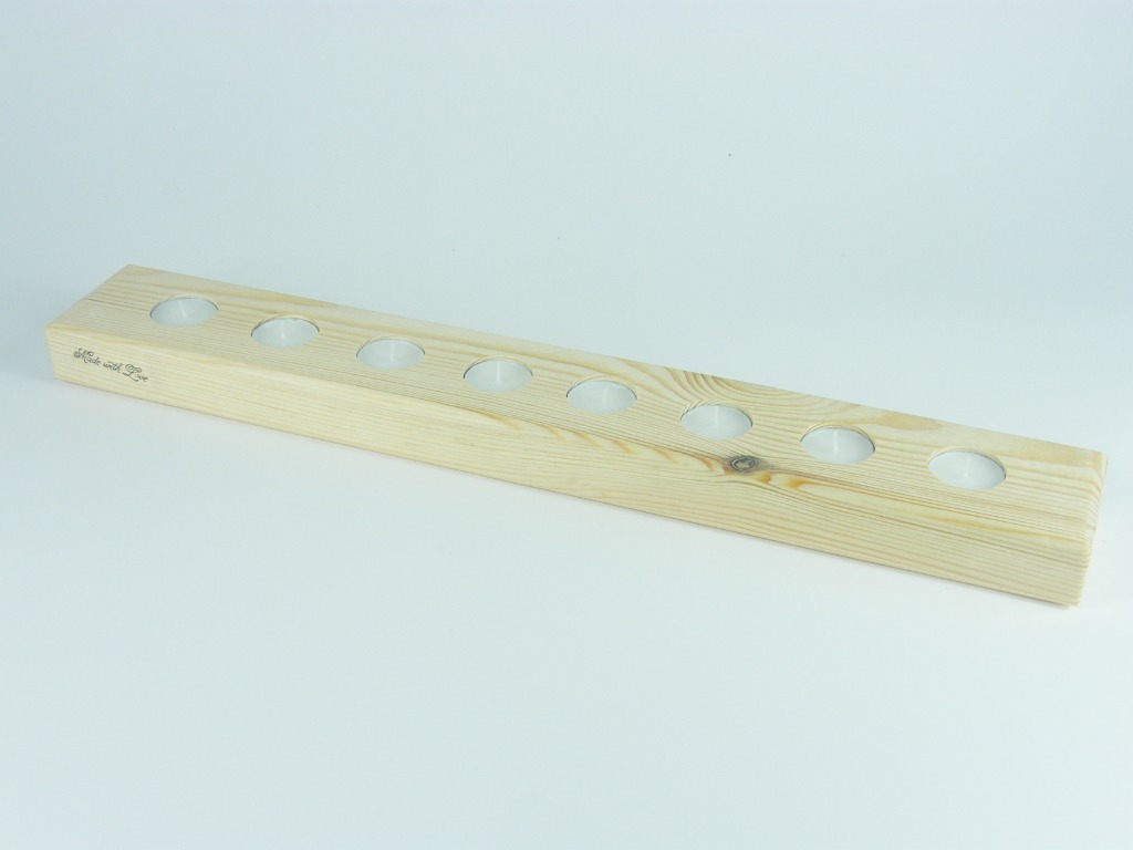 Drewniana deska serwisowa na przystawki i świeczniki - wielofunkcyjna półka 60x9 cm