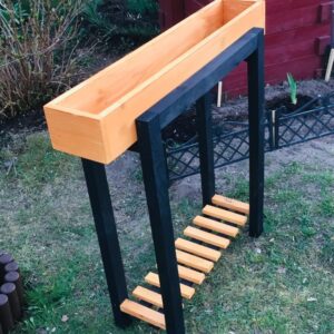 Duża drewniana donica ogrodowa – naturalny kwietnik z litego drewna Duża drewniana donica ogrodowa – naturalny kwietnik z litego drewna