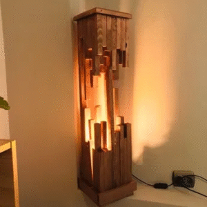 Nowoczesna Drewniana Lampa – Naturalne Oświetlenie z Litego Drewna Nowoczesna Drewniana Lampa – Naturalne Oświetlenie z Litego Drewna